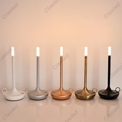 Campista recarregável Table Lamp, toque LED Candlelight, impermeável, luz quente, jantar atmosfera, campista Table Lamp