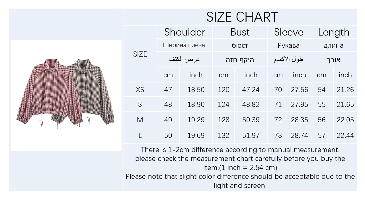 Guobioziy Women's Jacket 2026 Autumn New Plaid Long-Sleeve Drawstring Loose Jacket Parka Casual Fashion Versatile image 6