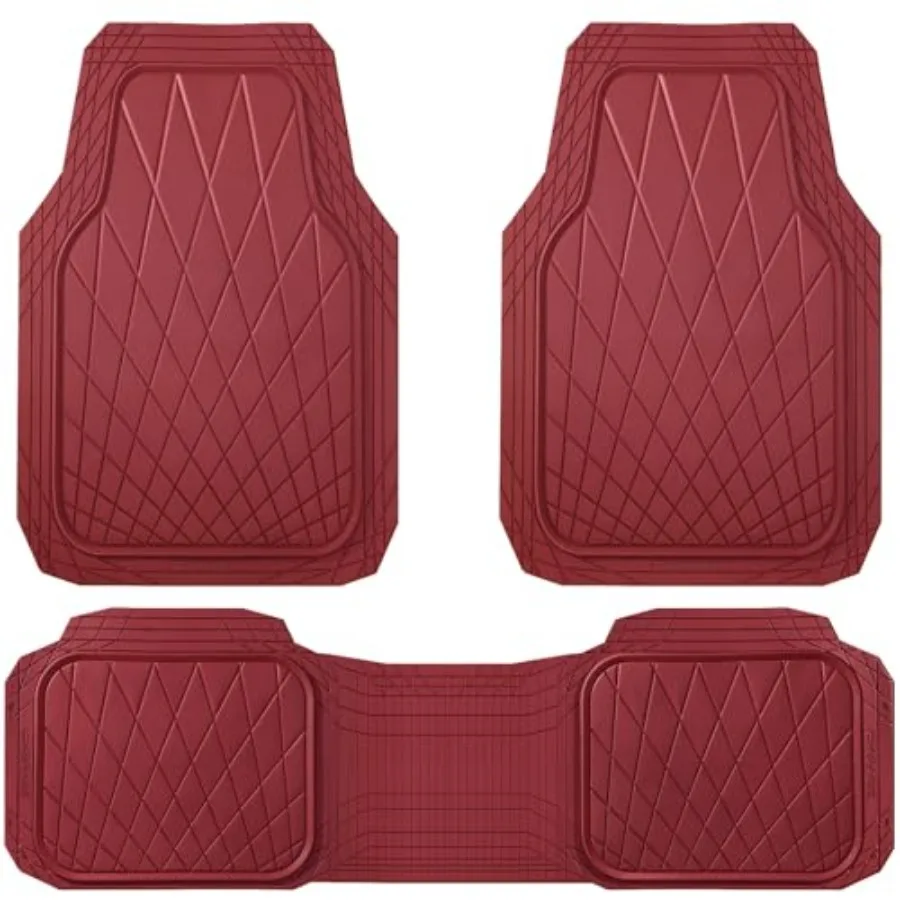 

Heavy Duty Rubber Car Floor Mats, Waterproof Universal Trim-to-Fit Car Mats All Weather Floor Mats for SUV Truck Sedan, Premium