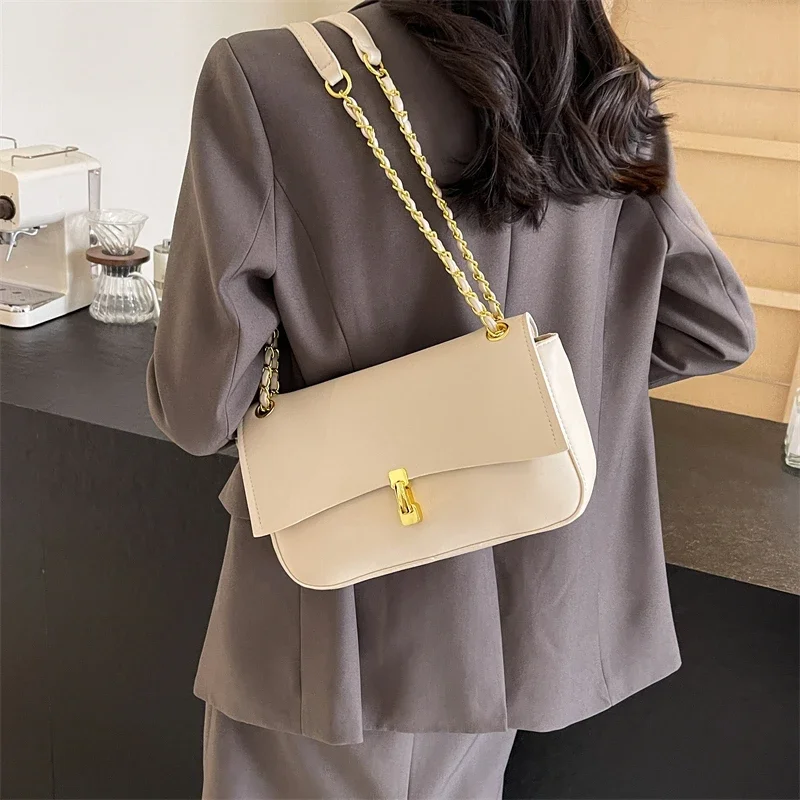 Luxuriöse Damen-Schultertasche aus Leder, klassisch, modisch, Designer-Umhängetasche, elegante Handtasche für das tägliche, elegante Aussehen