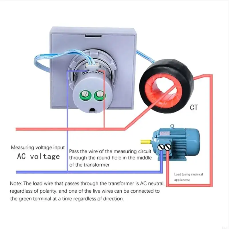 Jednofazowy licznik energii elektrycznej 300/400 V na szynę DIN, monitor zużycia energii elektrycznej, woltomierz, amperomierz, watomierz, licznik energii Kwh, miernik częstotliwości i mocy.