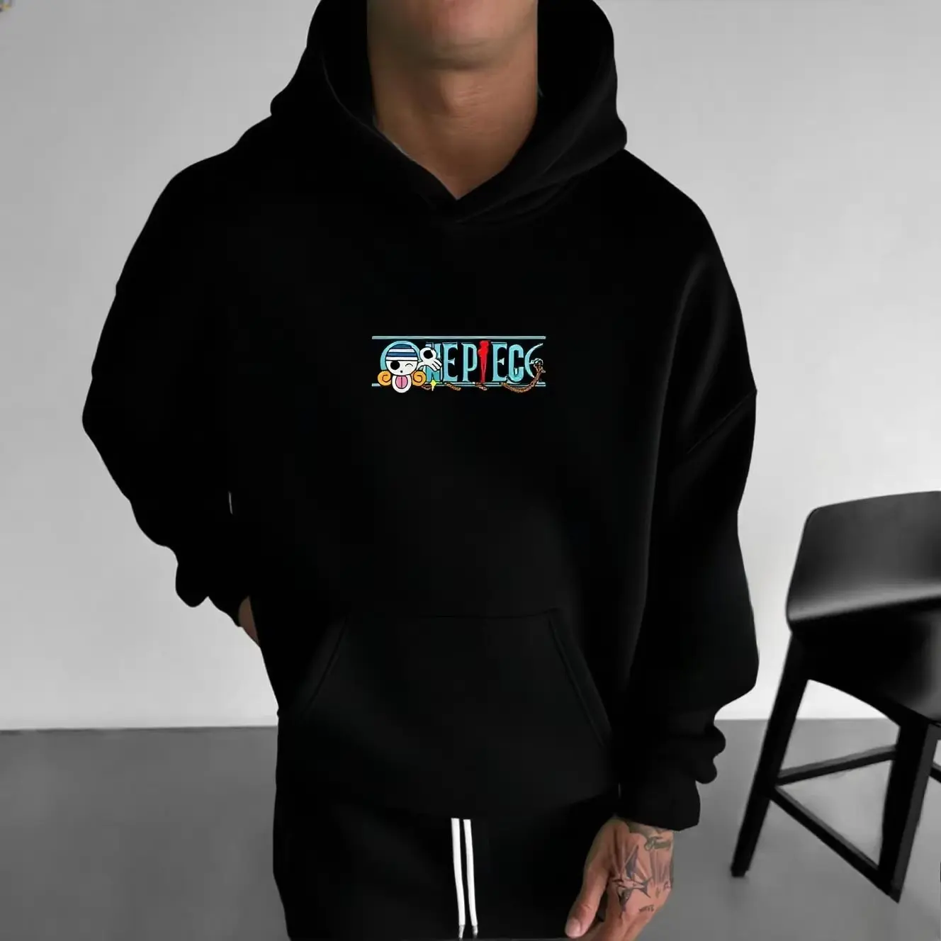 2026 Spring Oversized One Piece Hooded Sweatshirt Men Women Skull Print Streetwear Casual Pullover Sweater Fashion Y2k Clothes view 4
