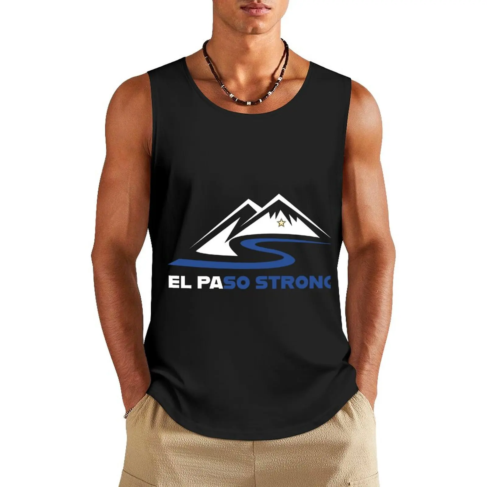 El Paso Strong Tank Top gym t shirt men Men's gym clothing t-shirt Men's