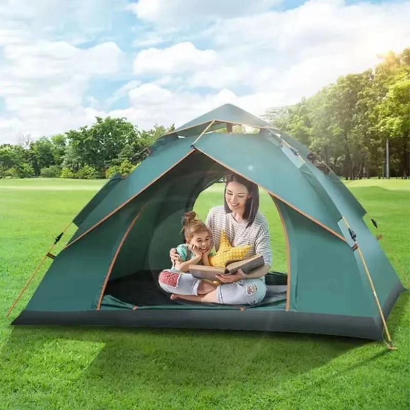 Imagem -06 - Barraca de Acampamento Totalmente Automática Windproof Protetor Solar Ultravioleta-prova ao ar Livre Pesca Piquenique Abertura Rápida 34 Pessoas