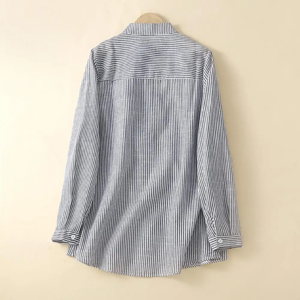 

Spring And Autumn Women's Fashionable Single Breasted Professional Lapel Cardigan Long Sleeved Office Shirt Blouse Lady Blouse