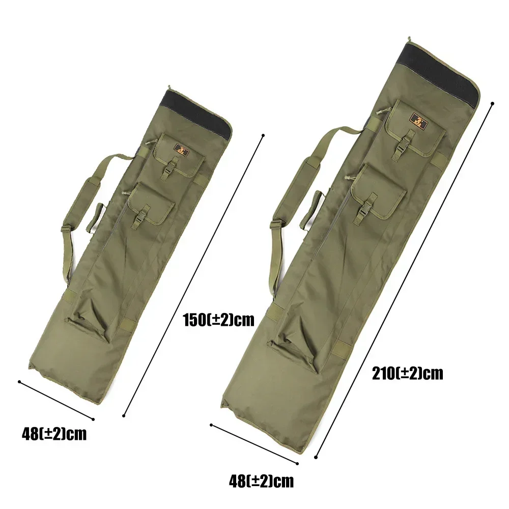 1.5m 2.1m oxford cloth foldable rolling fishing rod bag soft case travel large capacity rod fishing gear bag waterproof