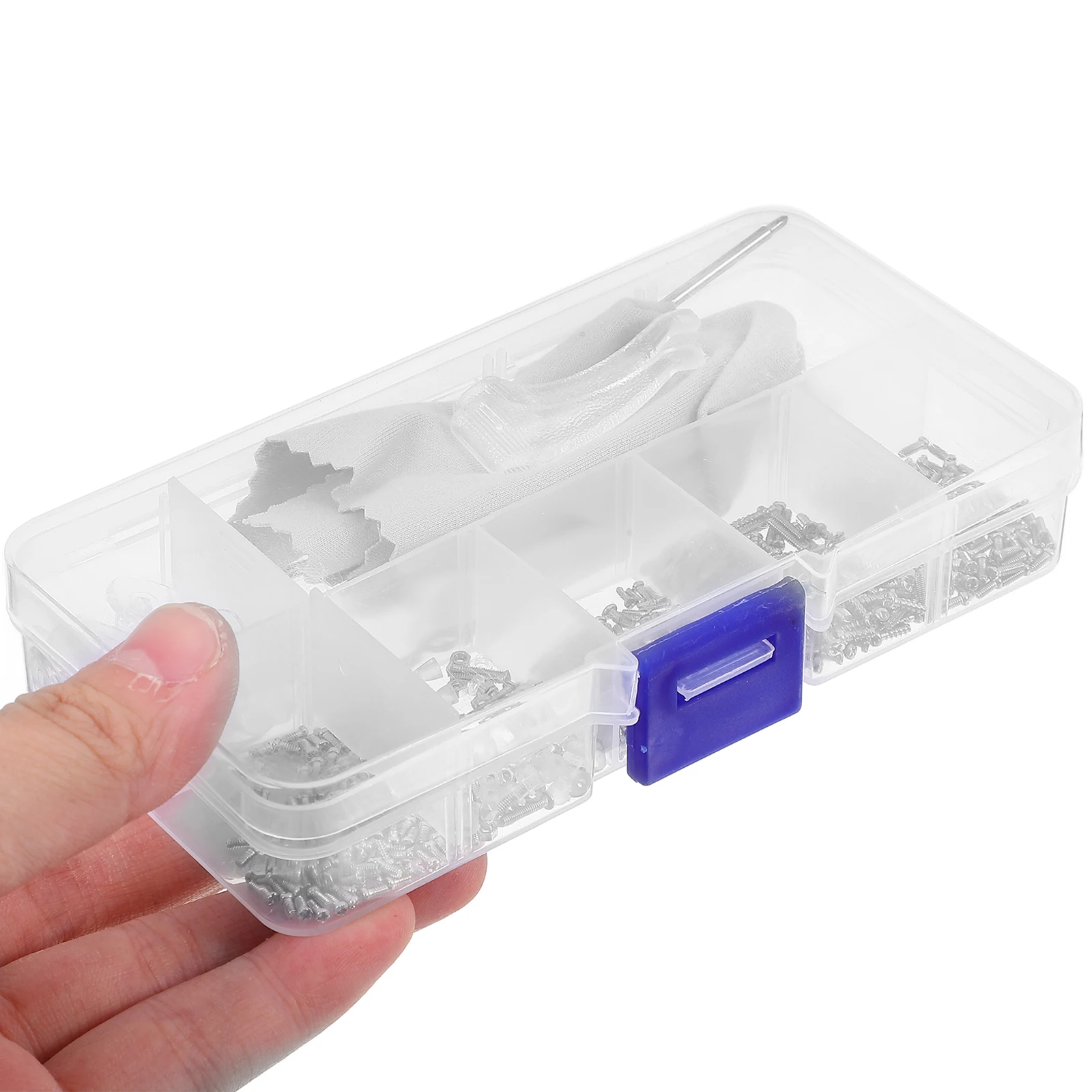 1 set Eyeglass Repair Kit Precision Screwdrivers Non slip Nose Pads Glasses Screws Box Repair Tools Accessories