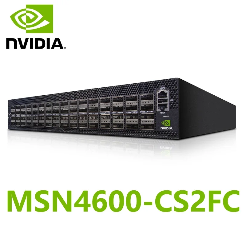 NVIDIA Mellanox MSN4600-CS2FC Spectrum-3 100GbE 2U Open Ethernet Switch Cumulus Linux System 64x200GbE QSFP28