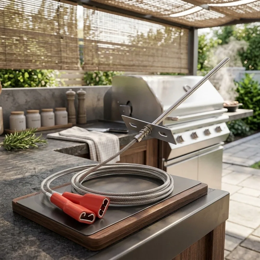 Meat Temperature Sensor Pellet Grill Sensor For Perfect Cook Results Cable Length 500mm High-precision Monitoring