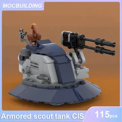 Armored Scout Tank CIS & Trade Federation Model MOC Building Blocks DIY Assemble Bricks Military Creative Xmas Toys Gifts 115PCS