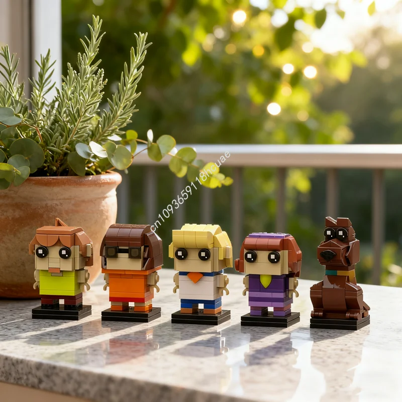 451 Piezas MOC Shaggy Velma Fred Daphne Scooby Doo, Bloques de Construcción de Modelos, Arquitectura, Ensamblaje, Bricolaje, Idea Creativa, Ladrillos de Exhibición, Regalo