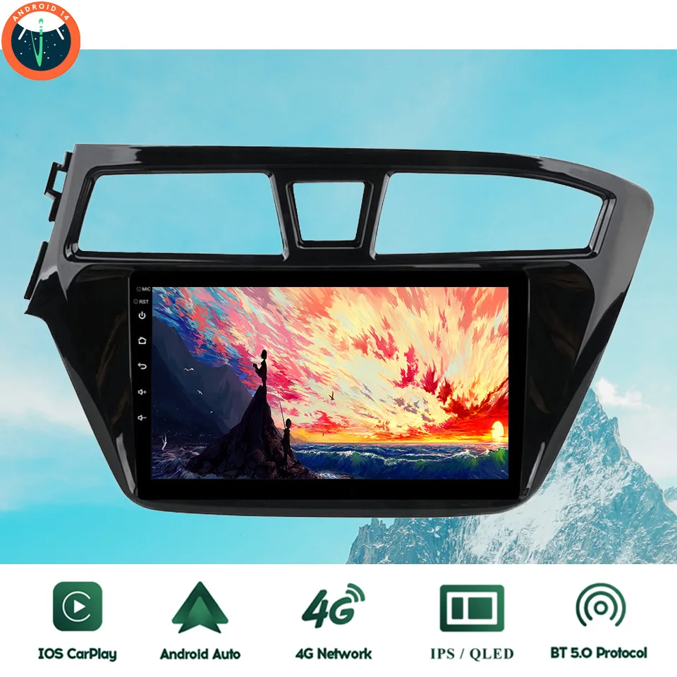 

8 Core Android 14.0 8G Ram Car Radio Stereo For Hyundai i20 2014 - 2019 Auto GPS Navigation Multimedia DVD Player Carplay RDS BT