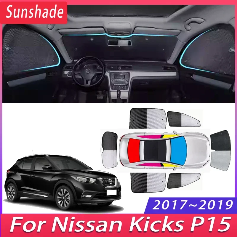 

Car Sunshade For Nissan Kicks P15 2017 2018 2019 Auto Heat Insulation Sun Protection Sunshade Windshield Visor Car Accessories