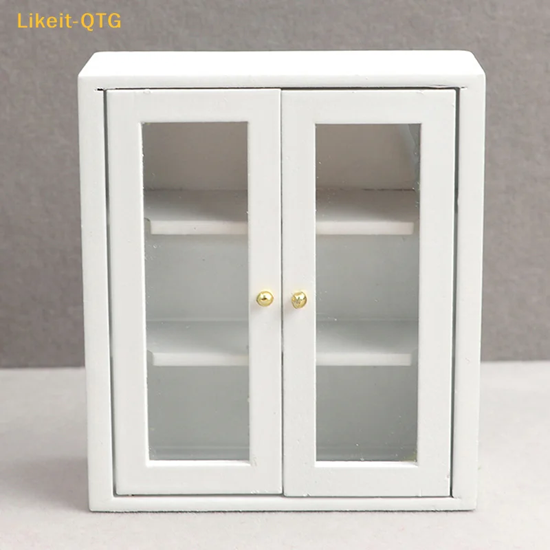 

NEW 1:12 Dollhouse Miniature White Wall Cabinet Hanging Storage Organizer Cupboard House Furniture Decor Toy