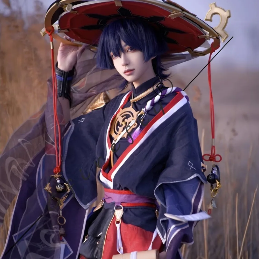 Genshin Impact Scaramouche Wanderer Cosplay Costume Kunikuzushi Full Set Men Game Anime Halloween Comic Con Role Play Outfit