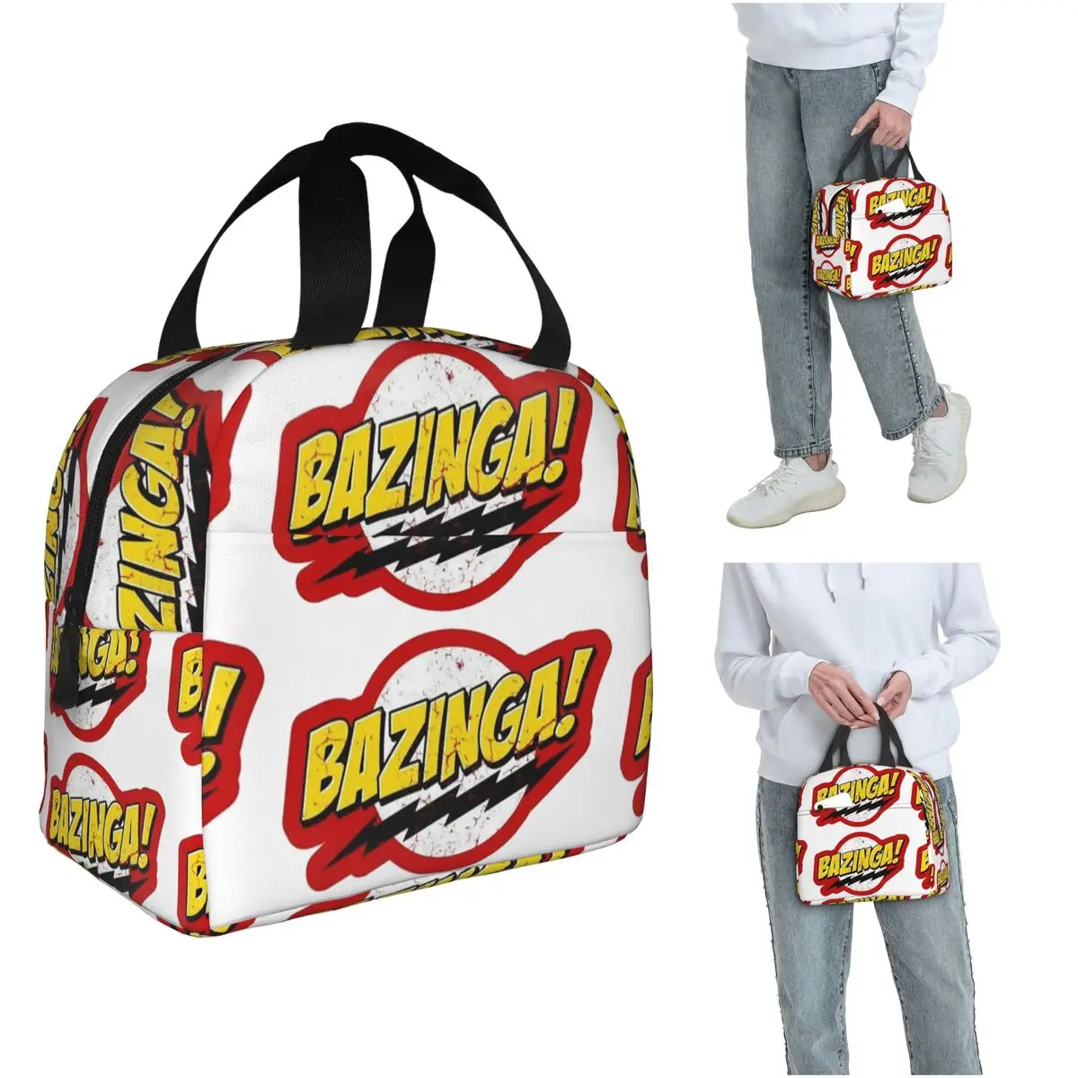

Bazinga The Big Bang Theory Insulated Lunch Bag for Women Kids Portable Food Boxes Thermal Lunch Box Tote