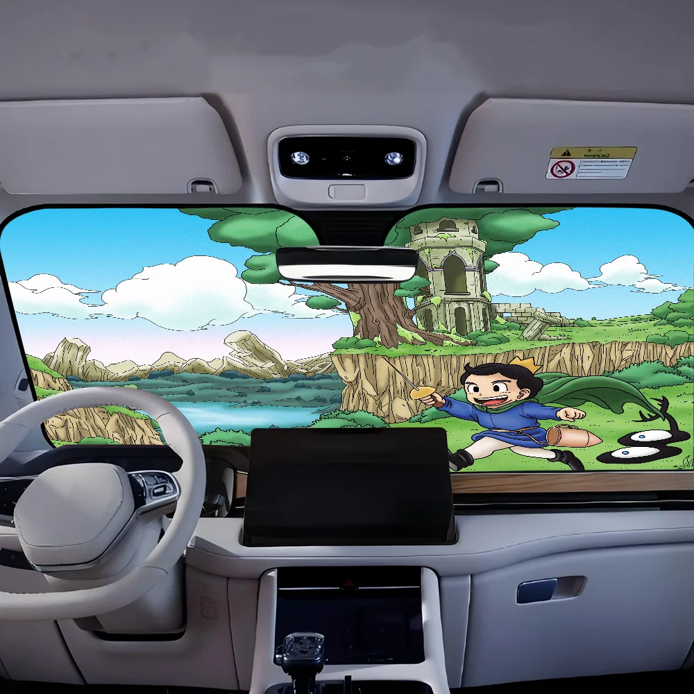 أنيمي تصنيف الملوك مظلة السيارات الظل الشمس حامي الزجاج الأمامي قناع غطاء طوي سيارة الطفل قابل للسحب حماية من الأشعة فوق البنفسجية