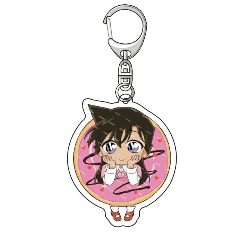 Anime Detective Conan Case Closed Kid the Phantom Ran Jin Gin Cosplay Costume Interlayer Acrylic Keychain Keyring Key Gift