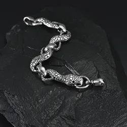 1pc High Quality Retro Bracelet Metal Snake Vintage Punk Bracelets & Bangle for Men Women Male Jewelry Gift