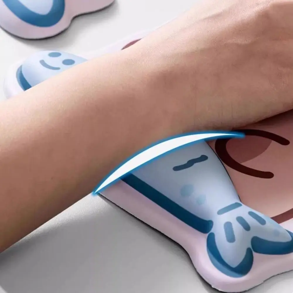 

Creative Cartoon Mouse Pad Soft Capybara Printed Cute Wristband Mouse Mat Non-slip Comfort Mouse Wrist Support Pad