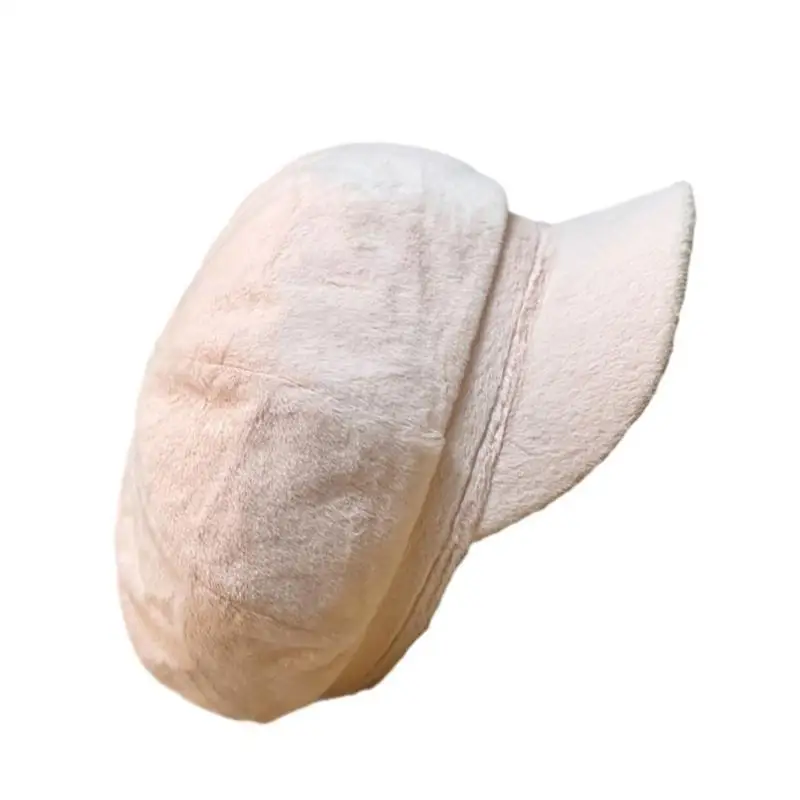 

652F Popular Hat for Female Sweet Girls Furry Plush Hat Women Casual Accessory