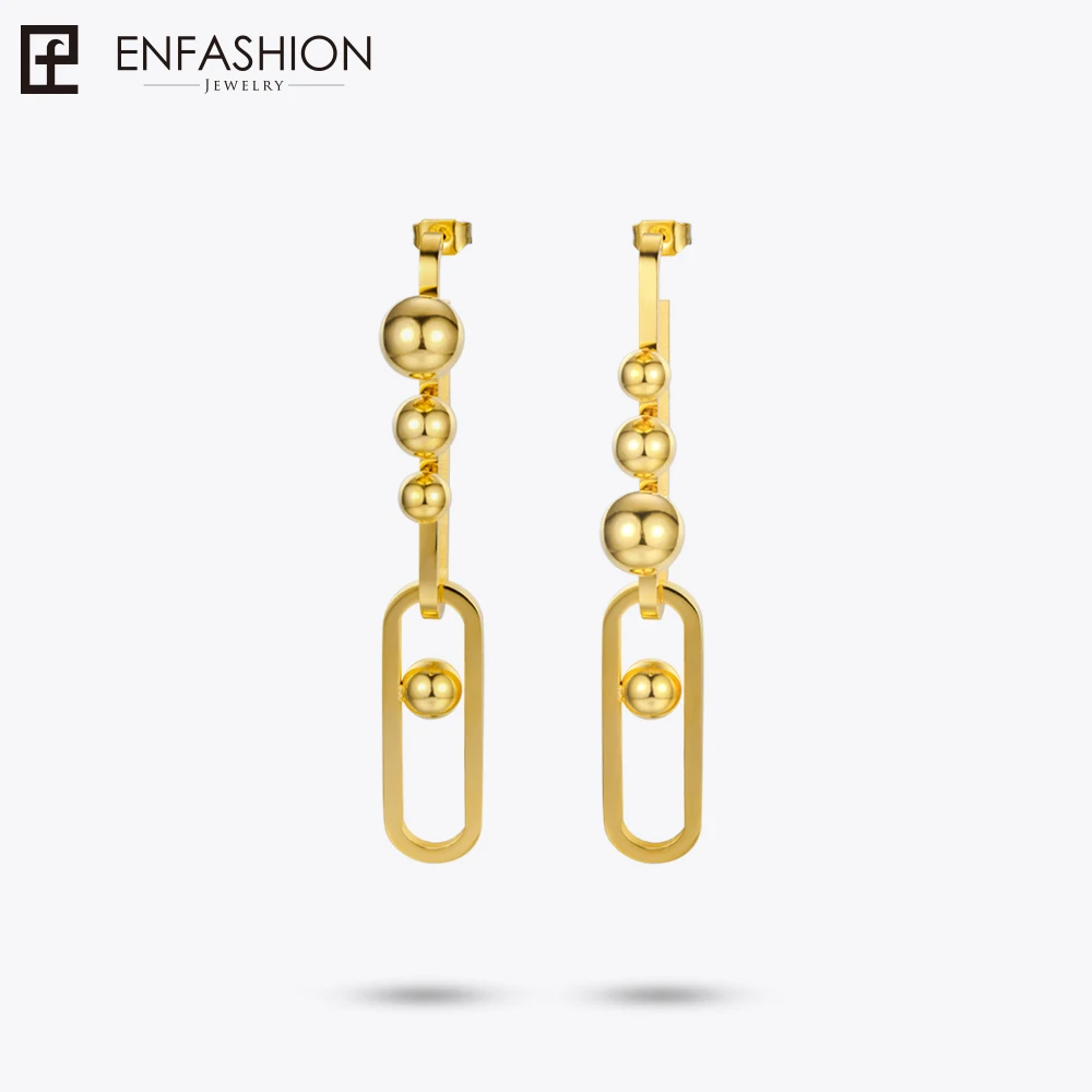 Enfashion Jewelry U and Ball Drop Earrings  For Women  Earings Fashion Jewelry Long Earrings Oorbellen  Voor Vrouwen EB181049