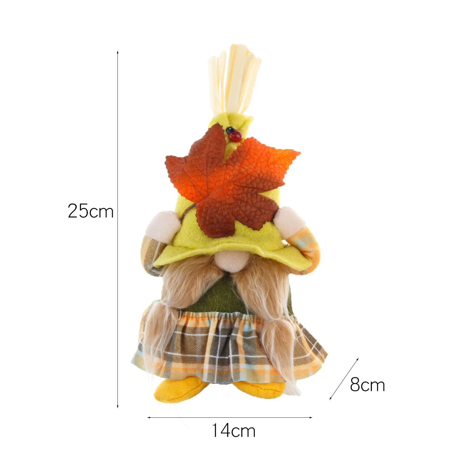 Nieuwe Herfst Oogstfeest Thanksgiving Decoratie Gezichtsloze Oudere Kobold Dwerg Beeldje Decoratie Ornament