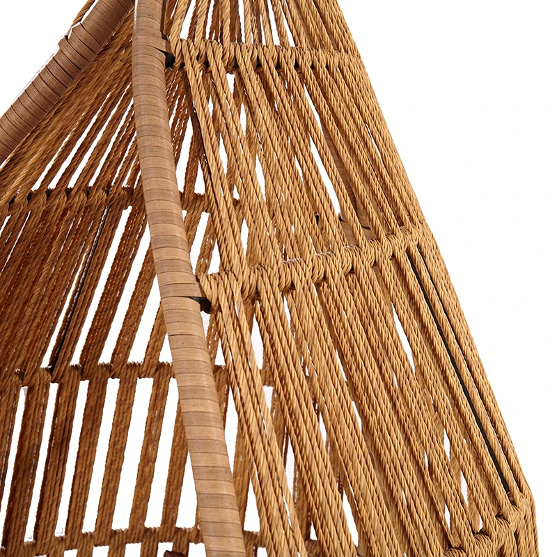 الشرفة الأمامية الخوص الأثاث المعدني في الهواء الطلق حديقة الروطان عش الطيور كرسي أرجوحة مع قوس #6