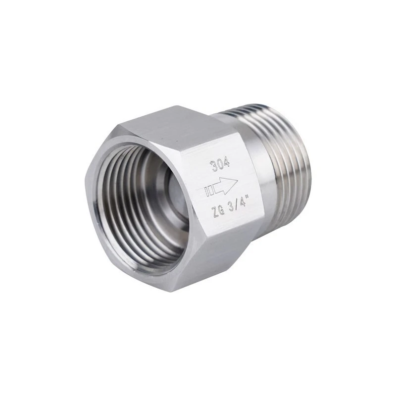 For DN20 Six Points 304 Stainless Steel Check Valve ZG3/4 Vertical Inner and Outer Wire Thread Check Valve