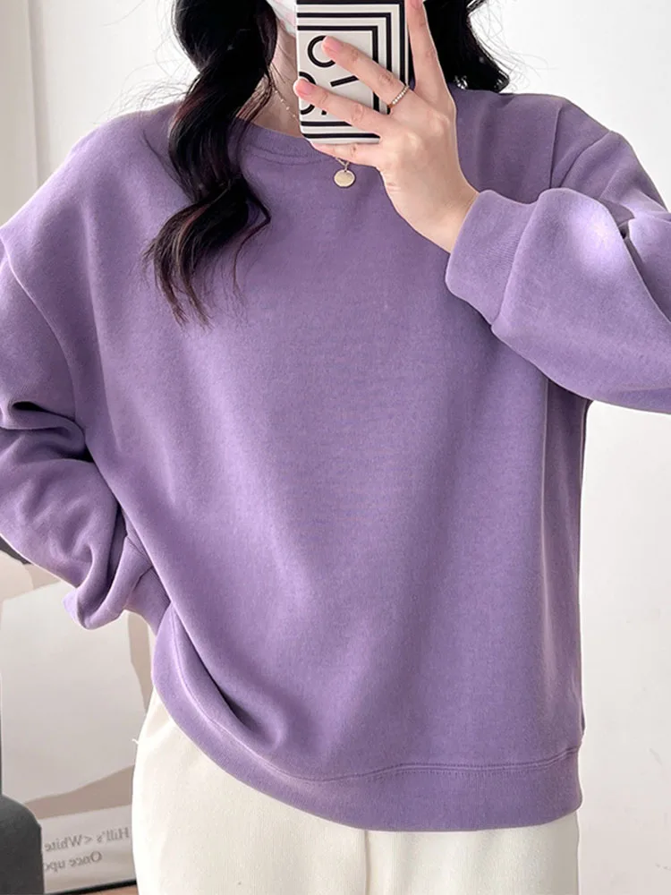 

Loose Long-Sleeved Sweater for Women, Cotton Coat, Lazy Wind, Small and Thickening Coat, Korean Version, Spring and Autumn, 2024