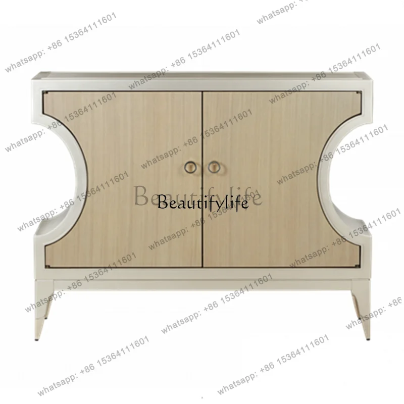 JJ -American light luxury all solid wood porch cabinet storage storage decorative cabinet