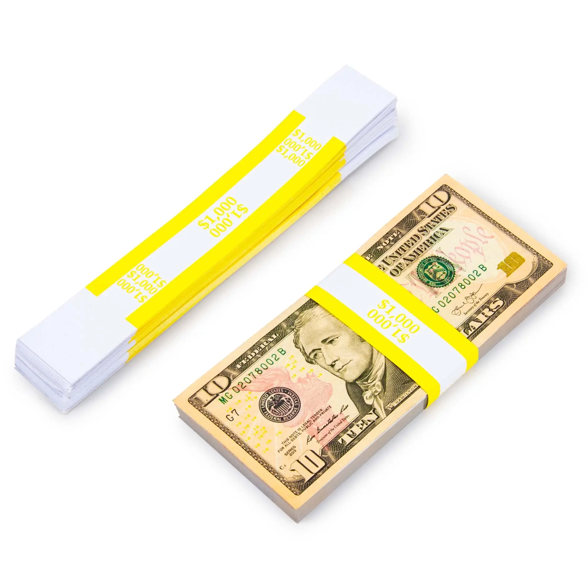 L LIKED Pack of 100 Currency Band Bundles Self Sealing Currency Straps Bands Money Bill Wrappers