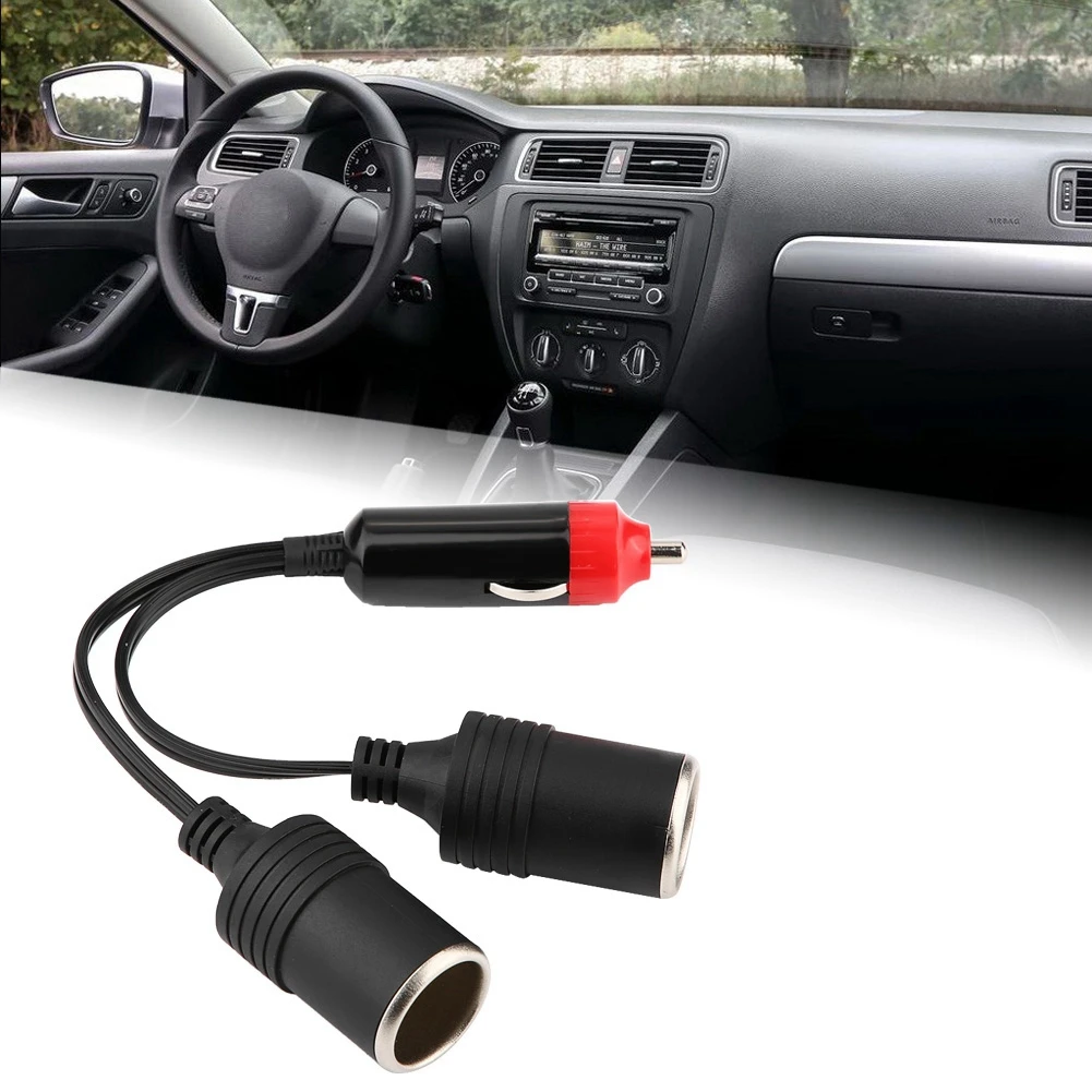 2 Way Car Charger Cigarette Lighter Plug Socket Splitter Power Charger Adapter