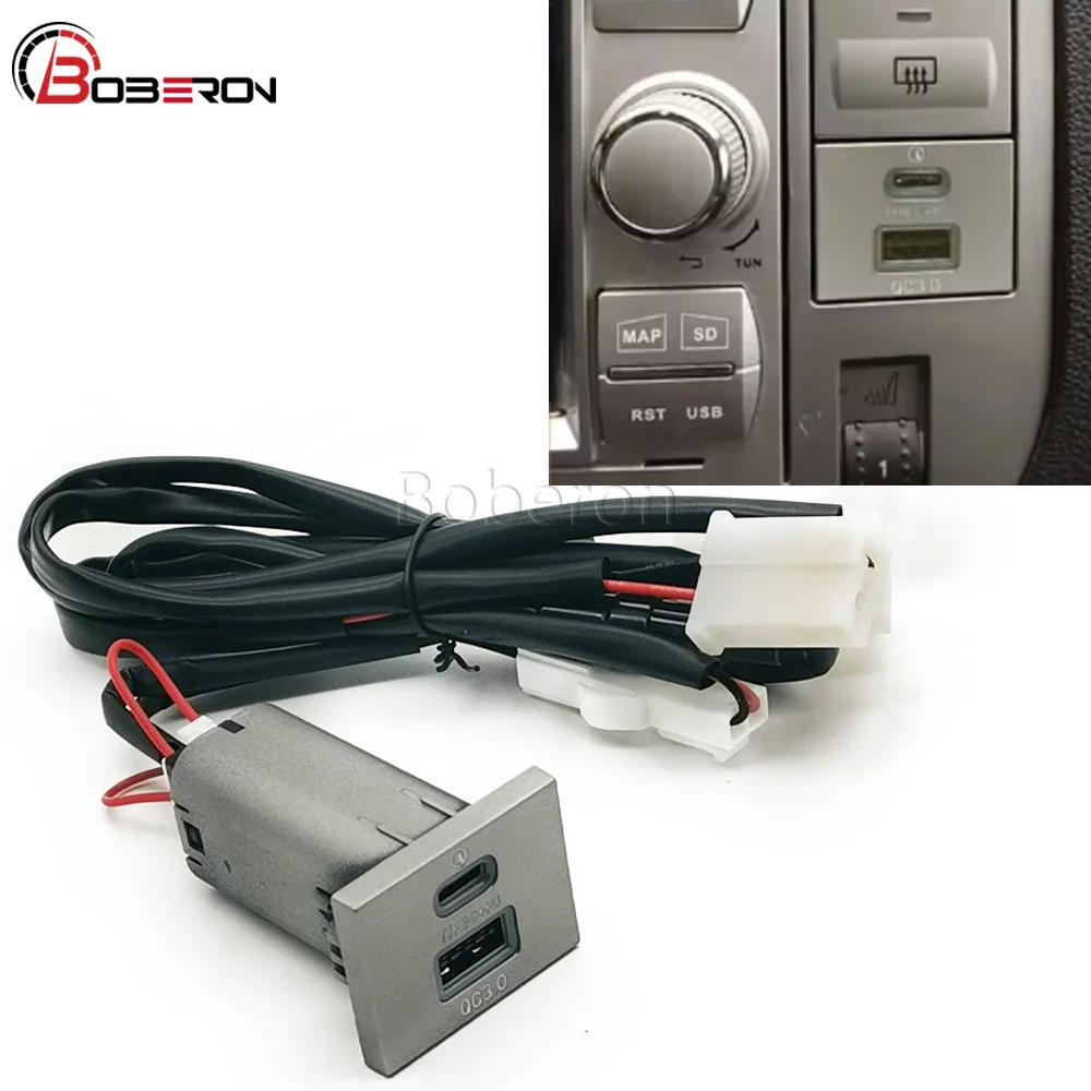 Image of 1 Stück 12V/24V Silberner PD TYPE C Auto-Ladeanschluss QC3.0 Smart Fast Charge USB-Anschluss für Ford Focus Mk2 Zubehör