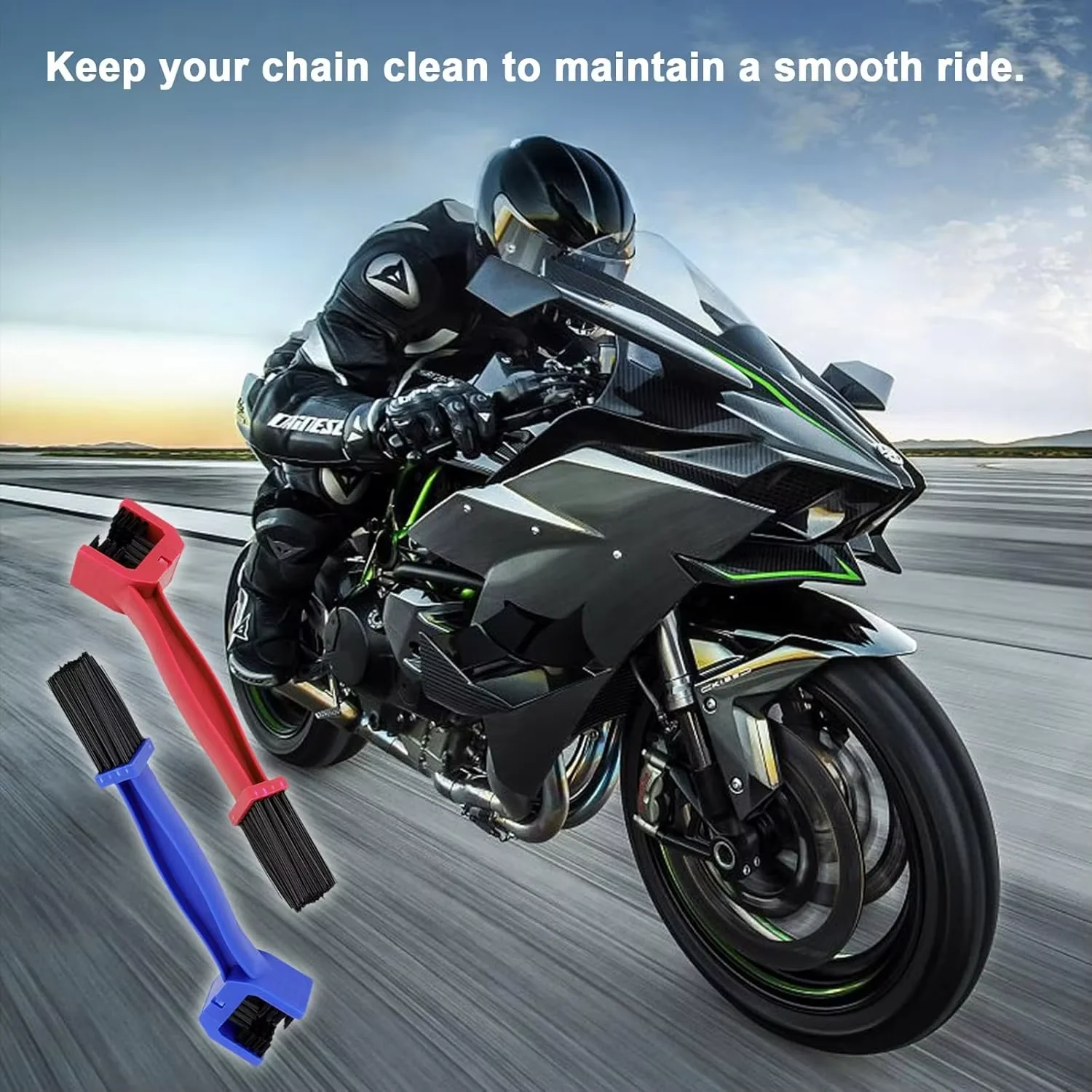 Motorcycle Road Bike Chain Cleaning Brush Portable Chain Cleaner Bicycle Clean Motorcycle Chain Cleaner Maintenance Tool
