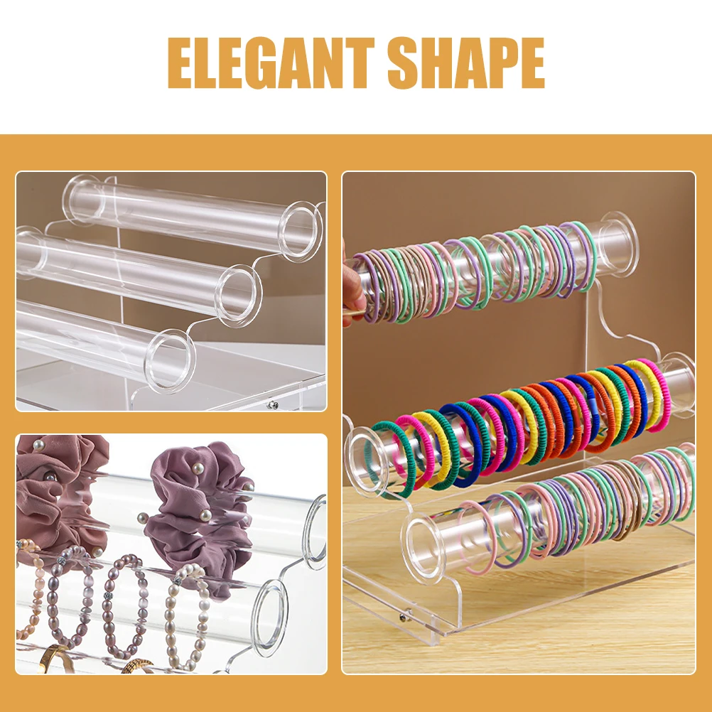 

Acrylic Jewelry Display Rack for Bracelets Watches Rings Home Shop Exhibitions 3 Tier Organizer Stand Clear Material