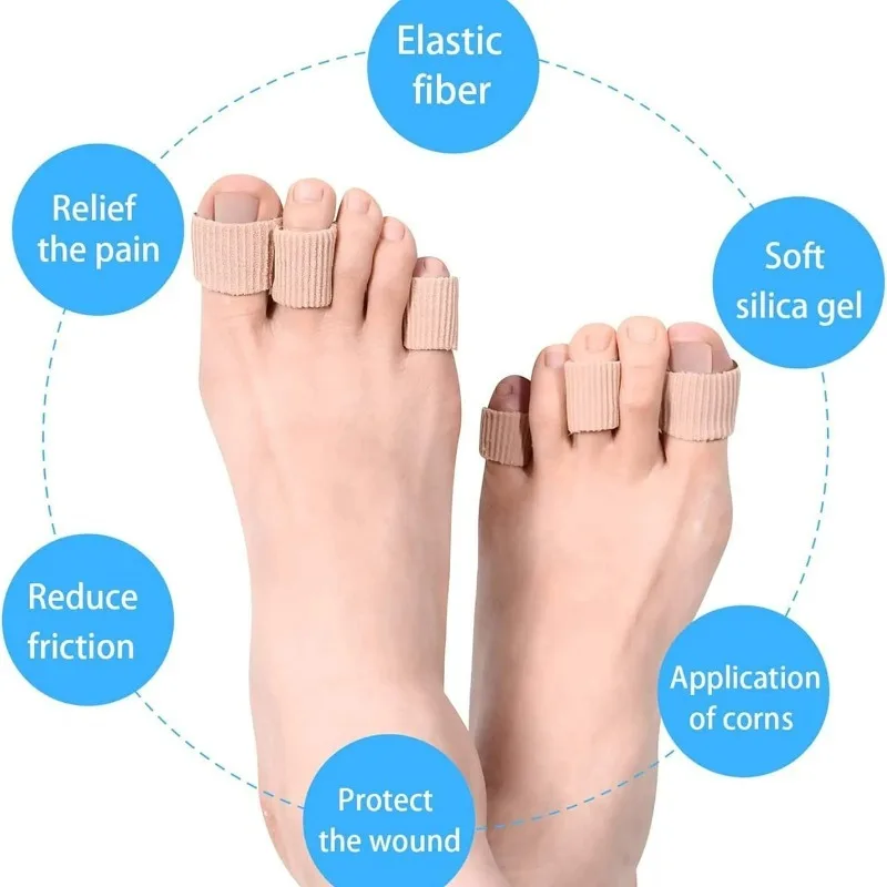 Cuttable Gel Toe Protective Tube Elastic Silicone Finger Protective Cover Toe Protection Pipe Reduce Pain Foot Protector Kit