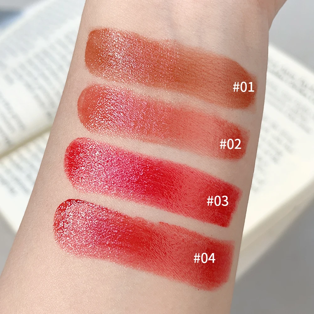 Moisturizing Black Tea Red Lipstick Makeup 4 Colors Nude Colored Lip Balm Waterproof Lasting Jelly Lipstick Korean Lips Cosmetic