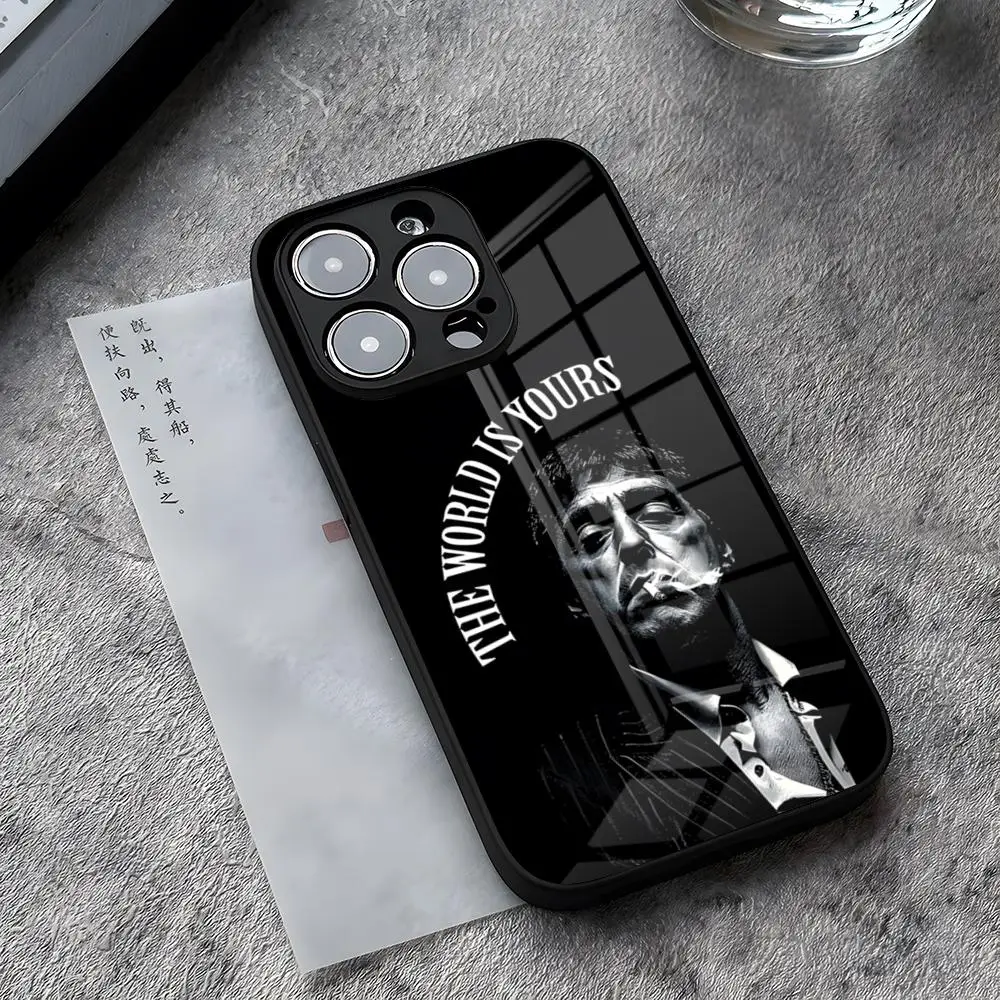 1983 Film S-Scarface Handyhülle für iPhone 17, 16 Pro Max, 14 Plus, 12, 13 Mini, 11, 15, X, XR, XS, 8, 7 Plus, SE Glasabdeckung