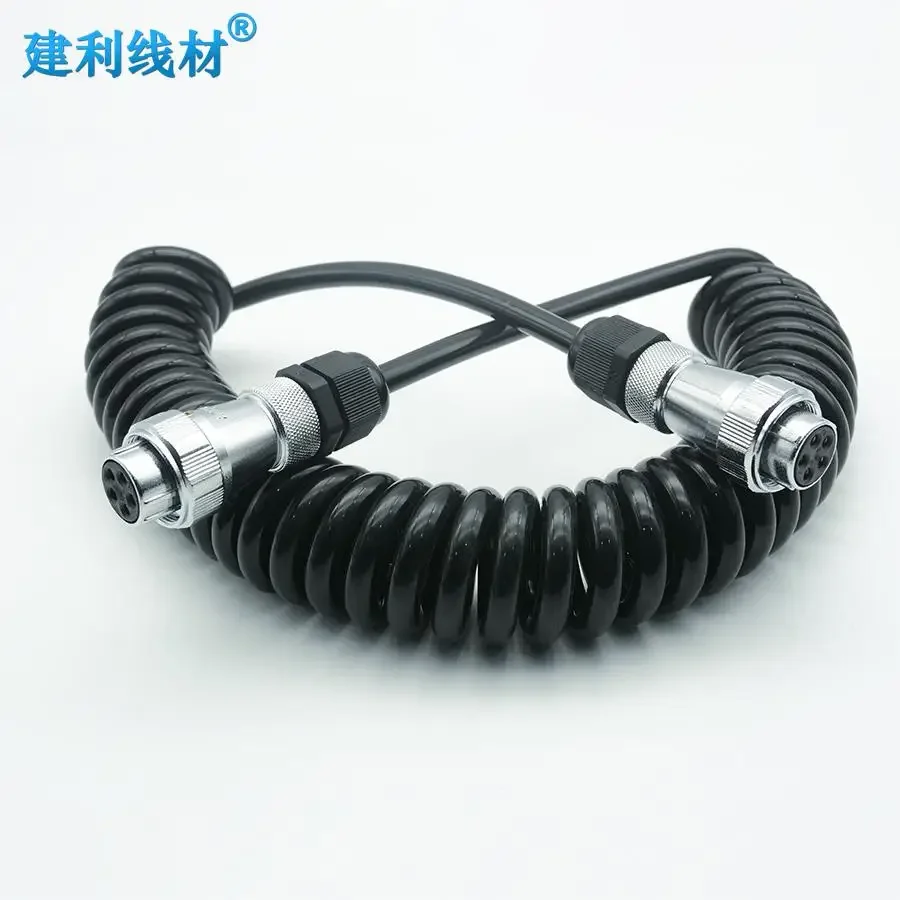 5-Pin Matel Trailer Cable Set for 3-Channel Display Copper Conductor for Audio Car Video Monitor Systems with 3 Cameras