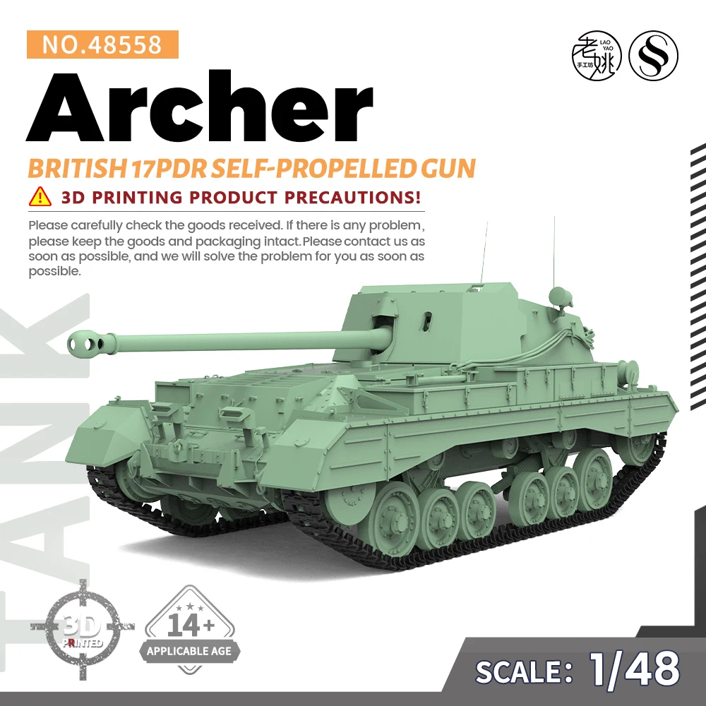 

SSMODEL SS48558 1/48 Military Model Kit British 17pdr Self-Propelled Gun Archer