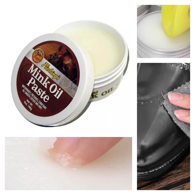 

168g Mink Oil/Handmade DIY Leather Coat Shoes Boots Sofa Surface Care Waterproof Maintenance Auxiliary Raw Materials/Mink Oil