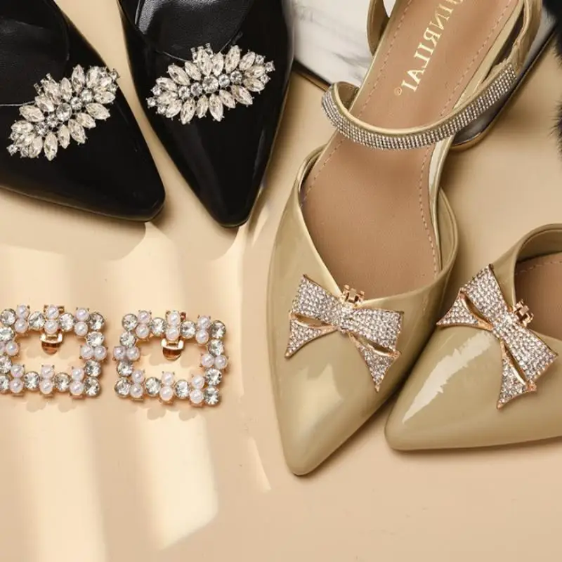 

1Pcs Fashion Shiny Crystal Shoes Decorations Clip Women Shoe Buckle Accessories