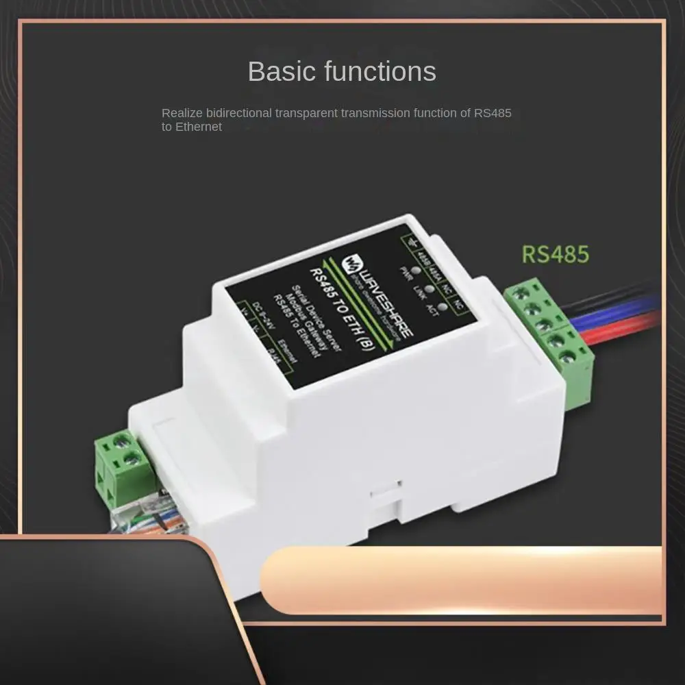 

Сервер последовательного порта Waveshare RS485 Порт RS485 к RJ45 Ethernet TCP/IP к модулю последовательного порта Рейка Сервер последовательного порта