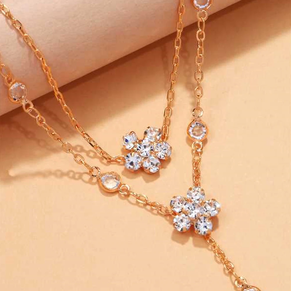 2025 الأزياء الإبداعية زهرة سوار للنساء هدية لذيذ اليد سلسلة قابل للتعديل العصرية البنصر سوار كريستال مجوهرات #4