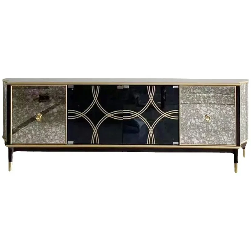 American light luxury solid wood TV cabinet