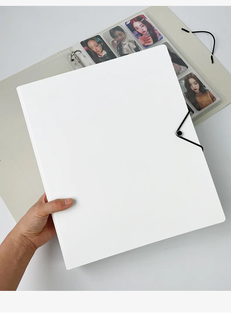 MINKYS Kawaii 5/6/9 Räume 7,6 cm Kpop-Fotokartenbinder, großes Fassungsvermögen, Idol-Fotokartenalbum, Fotokarten, Binder, Sammelbuch – Detail 11