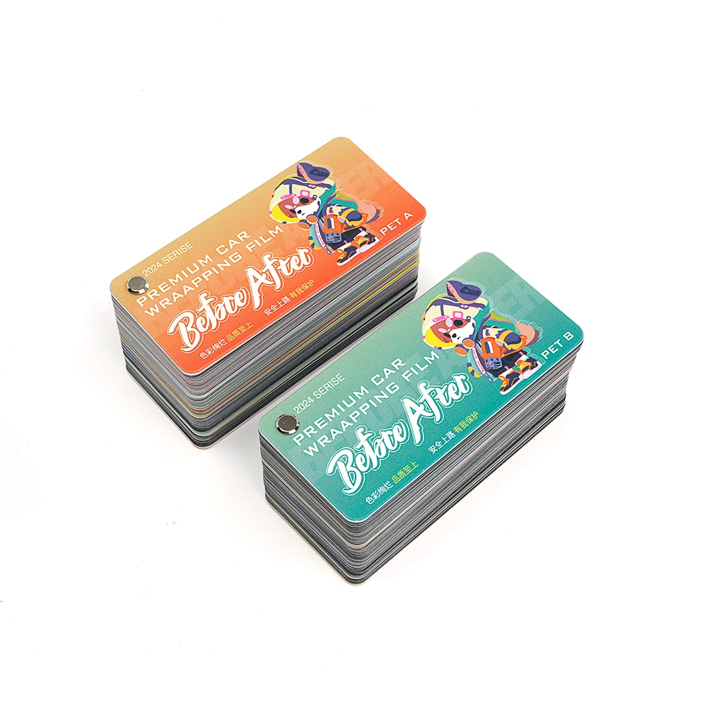Beforeafter FILM Sample Book for PET Wrapping FilM Pvc Paint Protection Film Self Healing TPU Color PPF