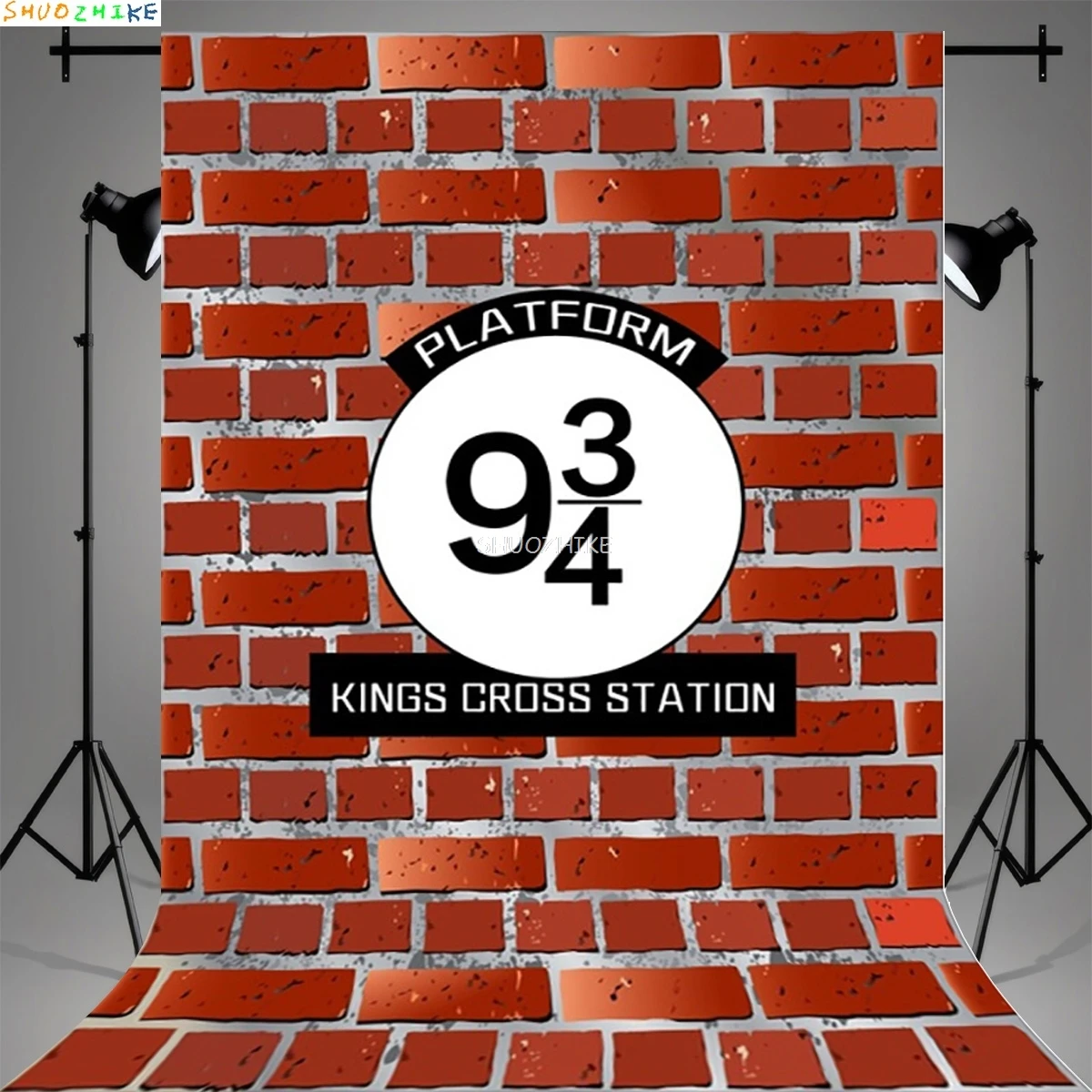 

9, 3/4 King Cross Railway Station Платформа Фоны для фотосъемки Небесная кирпичная стена Портативная вечеринка по случаю дня рождения Фотофон RT01