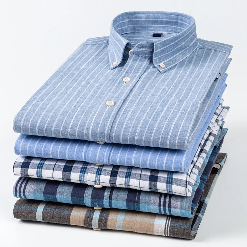 Fashion korean clothes Linen cotton Long-sleeve shirts for men slim fit Casual plain shirt single pocket designer white shirt